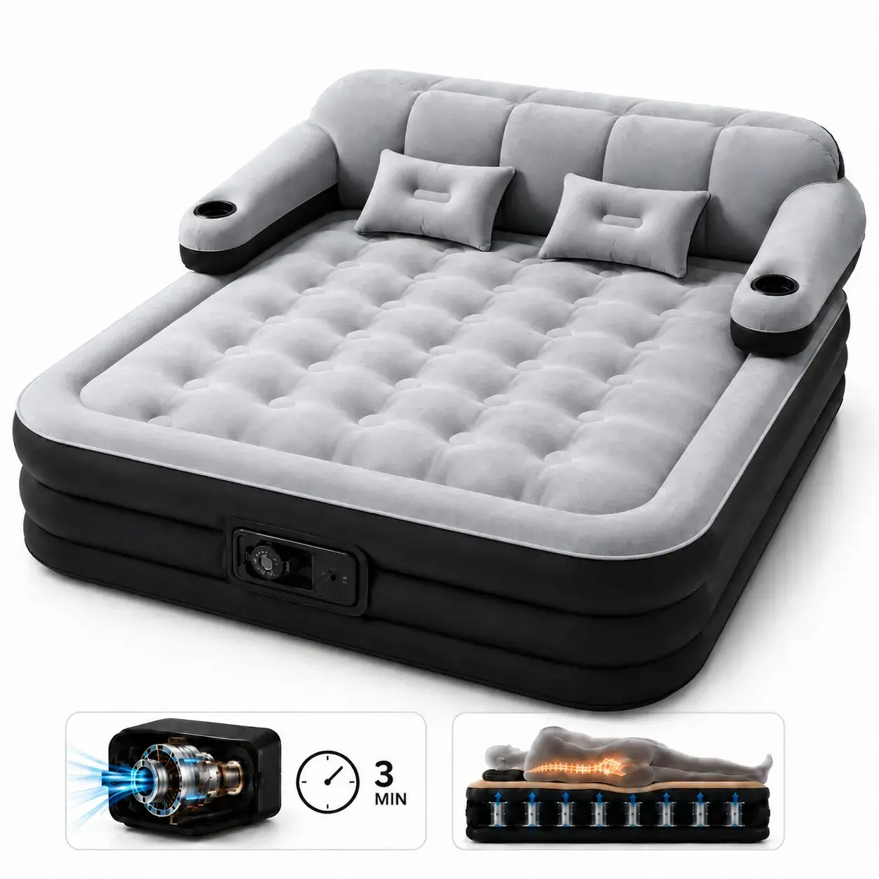 Colchón hinchable de matrimonio LuxBed